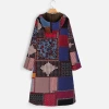 Amazon's new Autumn/Winter 2022 collection features a patchwork color-blocking fleece cotton coat and a long, hooded, zipped women's dress with a ethnic style details Picture